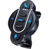 fesoklaf Pulsante multimediale Bluetooth wireless IPX6 Telecomando impermeabile Wake up Assistente vocale per manubrio della bici del motociclo Telecomando wireless ricaricabile per iPhone/Android
