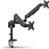 InLine® - Supporto da tavolo con supporto, mobile, per due monitor fino a 82 cm (32), max. 9 kg