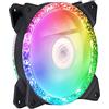 Cooler Master MasterFan MF120 Prismatic - Ventola per Case 120 mm, Illuminazione RGB Indirizzabile a Triplo Anello, Effetto Cristallo, Raffreddamento Silenzioso - Piena Compatibilità