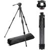 Manfrotto 500X Testa Video Fluida e Treppiede Ibrido ONE - Kit Foto & Video, Fibra di Carbonio, Portata 5kg, Colonna Livellante, Colonna Orizzontale 90°, Quick Release, Fotocamere DSLR & Mirrorless