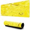 Hixingo Fluido Colorato Tappetino Mouse, 3D Tappetino Mouse XXL/XL/L, Tappetino Mouse Gaming con Base in Antiscivolo e Bordi Cuciti, Mouse Pad per Ufficio e Casa (700x300x3mm,giallo)