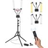 Andoer Lampada per tatuaggi da 50 W, lampada per ciglia, luce per cosmetici, luce video a LED con treppiede (39 - 200 cm), intensità luminosa (10% - 100%), 3000 - 6500 K, CRI 90+ per trucco