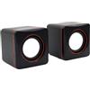 FROMCEO Altoparlante compatto con cavo per PC portatile desktop, cassa audio stereo portatile con design salvaspazio, altoparlanti per computer multimediali domestici