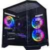 NitroPC - PC Gaming Avanzato Silver (AMD Ryzen 5 5500 3.6GHz, RTX 3050 6GB, RAM 16GB, M.2 1TB, Windows 11 PRO, WiFi) Computer fisso, PC Gamer (Nero) Nuova versione
