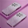 PAIX Custodia Telefono Trasparente Compatibile con OnePlus 12 5G Cover Cornice Elettroplaccata Gradiente Glitter Protettiva Sottile TPU
