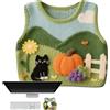 Genérico Tappetini per mouse divertenti: tappetino per mouse da 9 x 9 pollici, supporto per polso, antiscivolo | Stampe gilet stile maglione lavorato a maglia, cuscinetti creativi unici con motivi