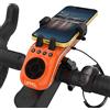 UPPEL Altoparlante Bluetooth per Bicicletta Casse Bluetooth V5.1 5000mAh Accumulatore di energia/Luci Bici/Campanello della bici/Card SD/TF Funzione 10 in 1 (Arancione)