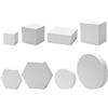FengQingHuaGG 8 cubi geometrici per fotografia, espositore per gioielli, in schiuma, per esporre prodotti profumati e bigiotteria (bianco)