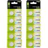 Avejjbaey 10 pezzi / 5 batterie al litio CR1620/CR1632/CR1616 3 V, protezione contro le perdite, design al litio per dispositivi