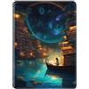 SGKITM Custodia per Amazon Kindle Paperwhite 11ª Generazione 2021 Cover Pelle Silicone Flip 360° Protezione Automatici Svegliati o Sonno Funzione Magnetico Albero Motivo Cover 6.8 174 x 125 x 8,1 mm (4)