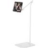 AboveTEK Supporto da Pavimento per Tablet, Elegante Supporto iPad Regolabile, Porta Tablet e Telefono in Alluminio con Rotazione a 360° per Divano e Letto per iPad Pro Air Mini da 4,7-13,5 (Bianco)