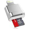 DESOFICON Apple MFi Certified Lightning to Micro SD Card Reader per iPhone, iPad, supporta iOS 13, exFAT & FAT32