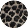 Mexpekil Tappetino per mouse con stampa leopardata nera, con base in gomma antiscivolo, tappetino per mouse rotondo con bordo cucito, accessori da scrivania per lavoro e gaming 20 cm