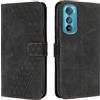 OKZone Cover per Motorola Moto Edge 30, Custodia in PU Pelle per Motorola Moto Edge 30, Custodia a Libro Folio Portafoglio con Chiusura Magnetica e Slot per Carte Wallet Case Flip Cover (Nero)