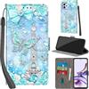 Haninsuze Cover per Motorola Moto G13/G23/G53 Custodia Cover Pelle Libro Portafoglio con Porta Carte Magnetica Protezione Antiurto Cuoio Flip Case Custodia Cover per Motorola G13/G23/G53, Torre