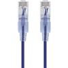 Monoprice Cavo patch Ethernet Cat6A antigroviglio, RJ45, 550 Mhz, 10 G, UTP, filo di rame puro nudo, 30 AWG, confezione da 2,1 m, viola, serie SlimRun, confezione da 10