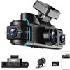 Adelagnes Dash Cam Car Front Rear con GPS WiFi,Dashcam Car Camera 3,18" Schermo IPS,Scheda 64 GB gratuita, visione notturna,Sensore G,Registrazione loop,170°Wide Angle WDR