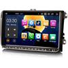 Erisin 9 Pollici 8-Core 4GB+64GB Android 14 Autoradio per VW Polo Crafter Amarok Caddy ŠKODA Yeti Transporter T6 Supporto GPS Navigatore Wireless CarPlay Android Auto WiFi DAB+ Bluetooth 5.0 DSP FM