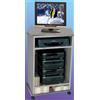 MABEL Carrello Porta TV Piano girevole, Grigio Alluminio L 54 cm x P 35 cm x H 81 cm