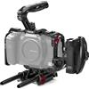 Tilta BMCC 6K Cage, gabbia per telecamera compatibile con il kit avanzato BMCC 6K con impugnatura superiore Xeno, impugnatura Run/Stop e piastra di base LWS da 15 mm - Nero TA-T64-A-B