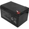 MULTIPOWER Batteria al piombo MP12-12, 12,0 Volt, 12.000 mAh, con connettori da 4,8 mm