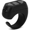 Dpofirs TikTok Bluetooth Remote Control Page Turner, 3 Pulsanti Camera Video Recording Remote, APP Page Turner Scrolling Ring per OS Android Harmony OS (Nero)