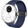 Blueshaweu Cinturino da 18 mm, 20 mm, compatibile con smartwatch Withings, morbido silicone, doppio magnetico, regolabile, compatibile con ScanWatch 2, 38 mm, ScanWatch 2, 42 mm