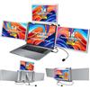 docooler Schermo di espansione per laptop da 14 pollici Monitor portatile a quattro schermi FHD 1080P Driver di progettazione ruotabile e forabile Installazione rapida con 1 cavo per 3 display