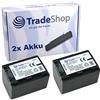 Trade-Shop 2 X Fotocamera ad alte prestazioni Li-Ion batteria sostituisce Sony NP-FP30 NP-FP50-fp61 NP-FP70 NP-FP71 FP90 NP FP51 NP-FP60 NP FP91 NP-FH30 NP-FH40 NP-FH50 NP-FH60