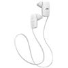 JVC Gumy Auricolari in Ear Sport Bluetooth, Con Auricolare Nozzle Fit, A Prova Di Sudore (IPX2), Auricolari S/M Inclusi, Microfono E Telecomando A 3 Pulsanti, Autonomia 7 Ore, Bianco