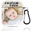 DBLXYAN Custodia personalizzata per AirPod con foto, personalizzabile con la tua foto e testo, custodia protettiva resistente, compatibile con AirPods di prima e seconda generazione, ideale con