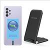 Razanmo REPALY Ricevitore di ricarica wireless per Samsung Galaxy A12 A22 A32 A42 A52 A72 4G 5G Adattatore esterno di tipo c con supporto pieghevole caricabatterie