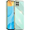 HONLEN Custodia per HONOR 70 Lite 5G / HONOR X8 5G / HONOR X6 (6.5 Inches), Cover Morbida in Silicone TPU, Design del Telaio Galvanico - Verde