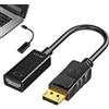 shjxi Adattatore DisplayPort a per Porta Display 4K | Convertitore per Proiettore Desktop