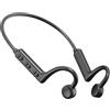 Yuattory Cuffie senza fili Cuffie Bluetooth a conduzione ossea montate sul collo Cuffie che funzionano su Smart Phone Cuffie musicali