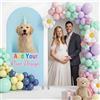Custom Sfondo personalizzato per foto con immagine per compleanno, matrimonio, laurea, eventi, 1,2-2,3 m (solo copertura per arco)