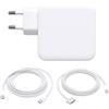 New Net - Alimentatore Caricatore Caricabatteria compatibile con Notebook Mac Book Pro 16 2023, Mac Book Pro 16 2021 [ 20V 5A 100W - Type-C/MagSafe 3]