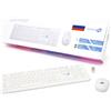 SIMPLETEK - Kit Mouse & Tastiera Wireless 2.4G Layout RU Russo | Russian Keyboard QWERTY con Tastierino Numerico Mouse Ergonomico 3 Tasti Ricevitore USB