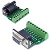 Oiyagai 2-Pack Adattatore Terminal Block DB9 Femmina - Connettore RS232 a 9 Pin con Morsettiera a Vite, Modulo di Segnale Senza Saldatura per Comunicazione Seriale e Progetti Elettronici
