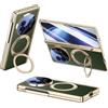 TECSHINE Custodia per Vivo X Fold5, Custodia per Cellulare, Cover per Telefono in Pelle per Vivo X Fold 5, Supporto Rotativo Magnetico