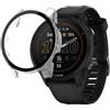 PHONILLICO Cover compatibile per Garmin Forerunner 955/955 Solar - Protezione rigida Custodia trasparente Vetro temperato smartwatch