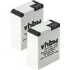 vhbw 2x batteria compatibile con GoPro Hero 3 III White Edition, 3 III Silver Edition videocamera camcorder (1180mAh, 3,7V, Li-Poly)