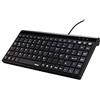 Hama | Mini tastiera con cavo (regolazione inclinazione, presa USB tipo A, 88 tasti, tasti piatti), colore nero