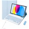 Generic Custodia con tastiera per Samsung Galaxy Tab S11 Ultra (14,6) SM-X930 / SM-X936B, tastiera Bluetooth con mouse wireless, cover protettiva con supporto