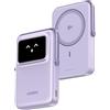 UGREEN Uno Qi2 15W Power Bank Magnetico 10000mAh, Caricatore Portatile Wireless PD 20W con Display e Supporto, Compatibile con iPhone 16/15/14/13/12 Mini Plus PRO Max (Viola)