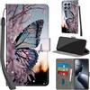 PHINIENLAND Cover per Xiaomi 14T Pro PU Pelle Custodia Flip Farfalla