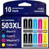 OGOUGUAN 10 cartucce d'inchiostro compatibili per Expression Home XP-5200 XP-5205 Workforce WF-2960DWF WF-2965DWF WF-2960 WF-2965