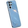 RonRun Cover Compatibile con Samsung Galaxy S24 Ultra 5G, Silicone Flessibile Alla Moda Galvanizzata Ultra Sottile Resistente Cover - Blu