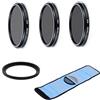 Generic Set di accessori per fotocamera Panasonic Lumix DMC TZ100, ZS100, incluso set di filtri ND2 ND4 ND8, anello adattatore, sacchetto filtro nero