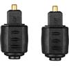 Generic 2 pezzi adattatore audio ottico 3,5 mm femmina Mini Jack Plug a Digital Toslink maschio cavo connettore